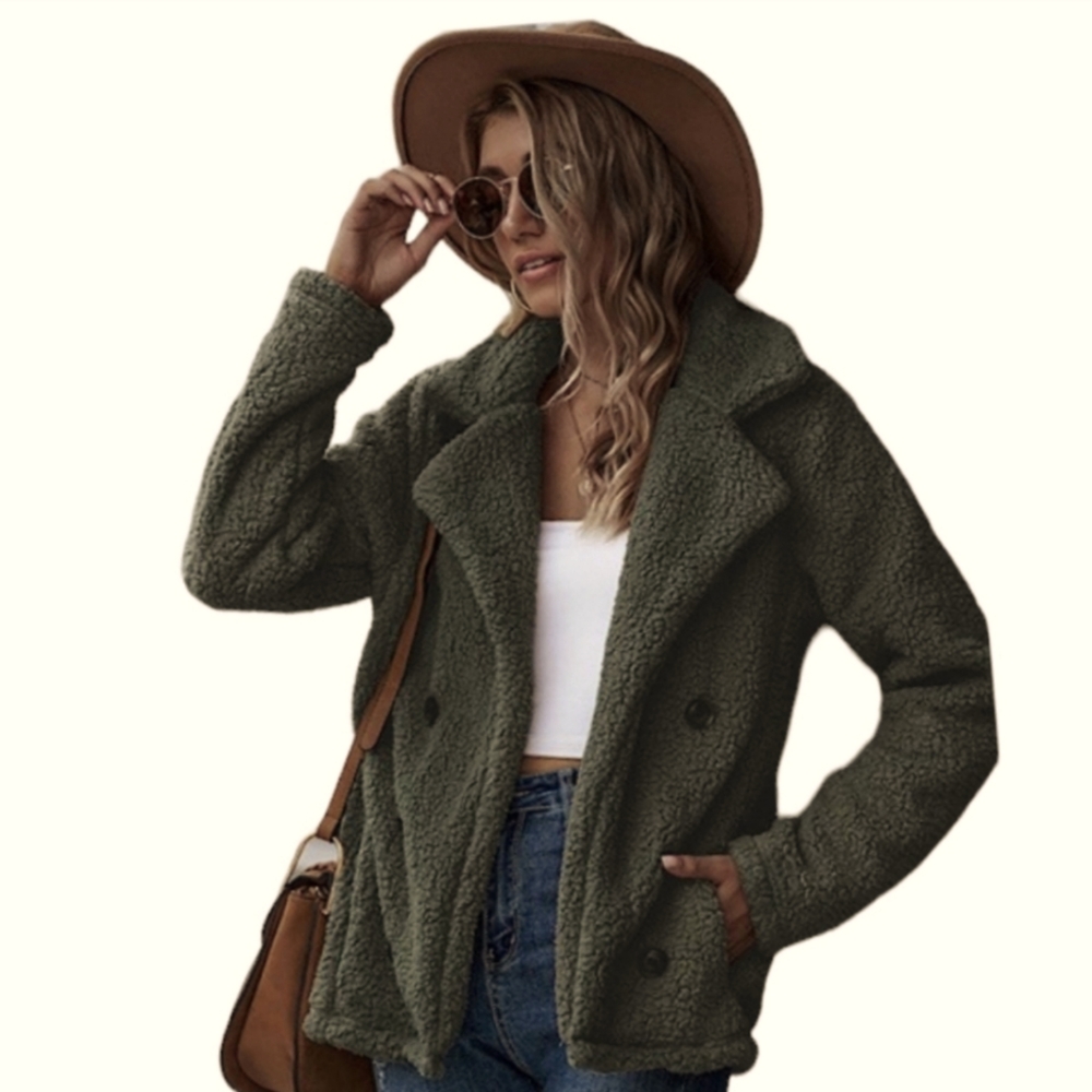 MISS SPARKLING Sherpa Teddy Jacket Cardigan NEW - MEDIUM